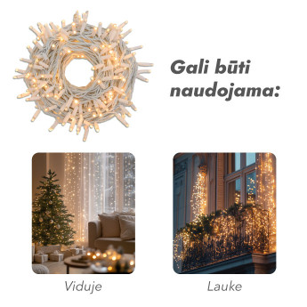 Lauko ir vidaus girlianda (LED lemputės) 10 m PROLED balta Lauko ir vidaus girlianda (LED lemputės) 10 m PROLED balta
