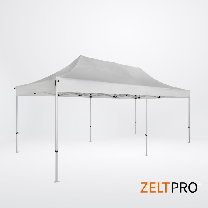 Prekybinė Palapinė 4x8 Balta Zeltpro TITAN iš kairės pusės