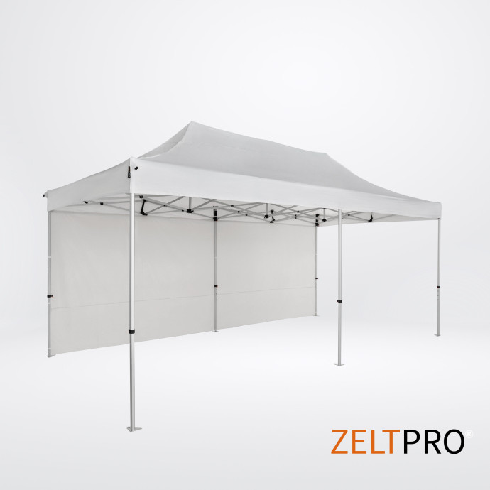 Prekybinė Palapinė 4x8 Balta Zeltpro TITAN iš galo