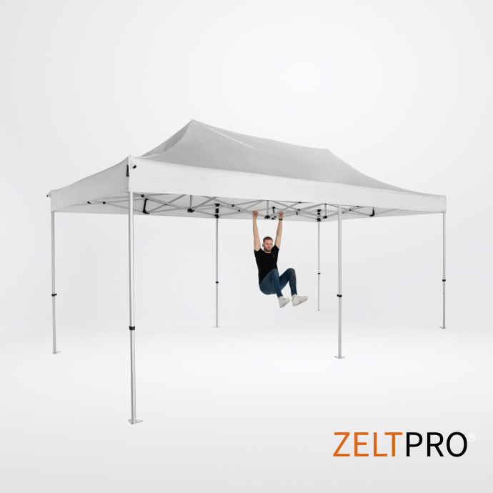 Prekybinė Palapinė 4x8 Balta Zeltpro TITAN iš šono