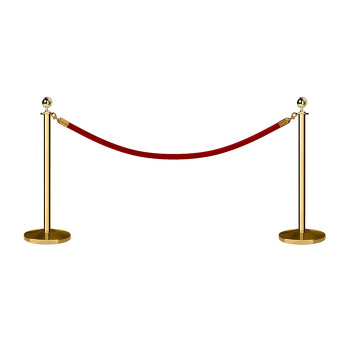 Virvinis atitvaras auksinės spalvos, su 150 cm raudona virve Royal