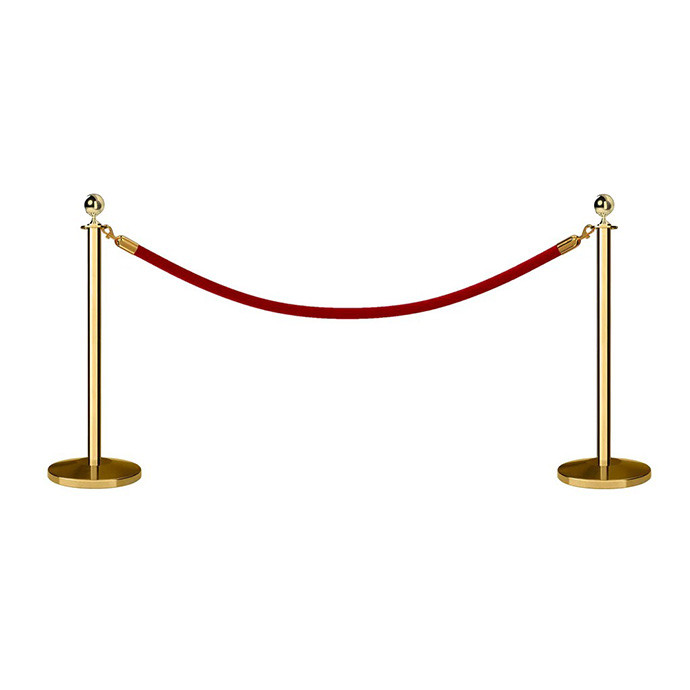 Virvinis atitvaras auksinės spalvos, su 150 cm raudona virve Royal