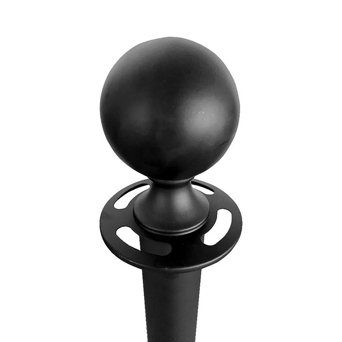 Virvinis atitvaras juodos spalvos su 150 cm juoda virve ROYAL