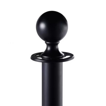 Virvinis atitvaras juodos spalvos su 150 cm juoda virve ROYAL