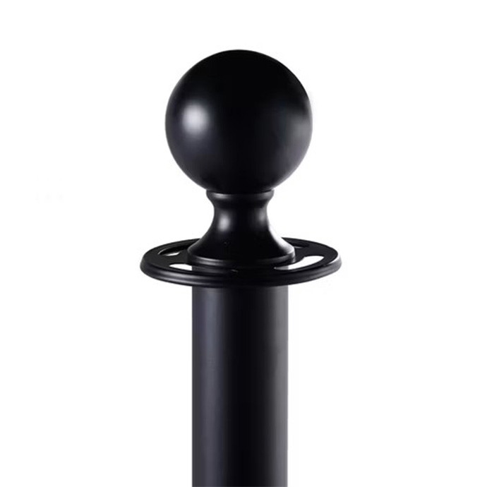 Virvinis atitvaras juodos spalvos su 150 cm juoda virve ROYAL