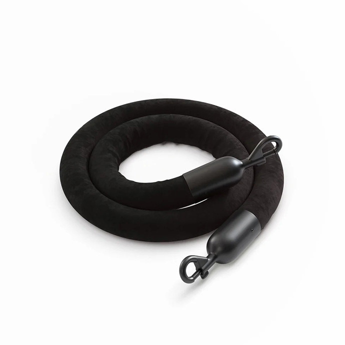 Virvinis atitvaras juodos spalvos su 150 cm juoda virve ROYAL