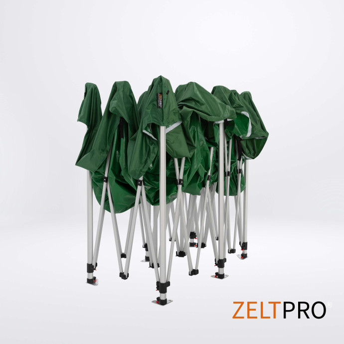 Prekybinė Palapinė 4x8 Žalia Zeltpro TITAN iš vidaus