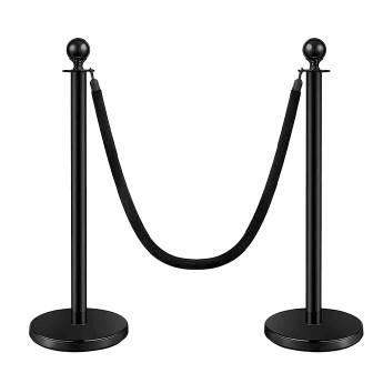 Virvinis atitvaras juodos spalvos su 150 cm juoda virve ROYAL
