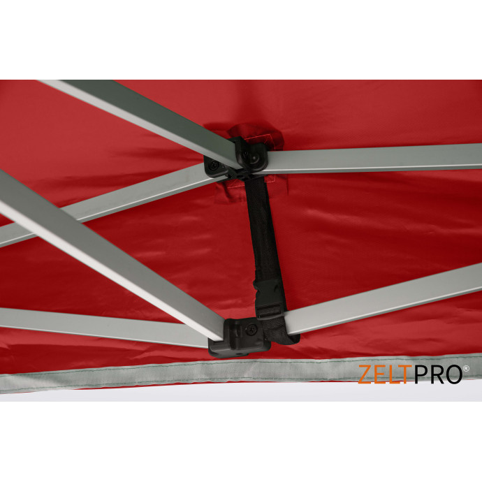 Prekybinė Palapinė 4x8 Raudona Zeltpro TITAN išskleista