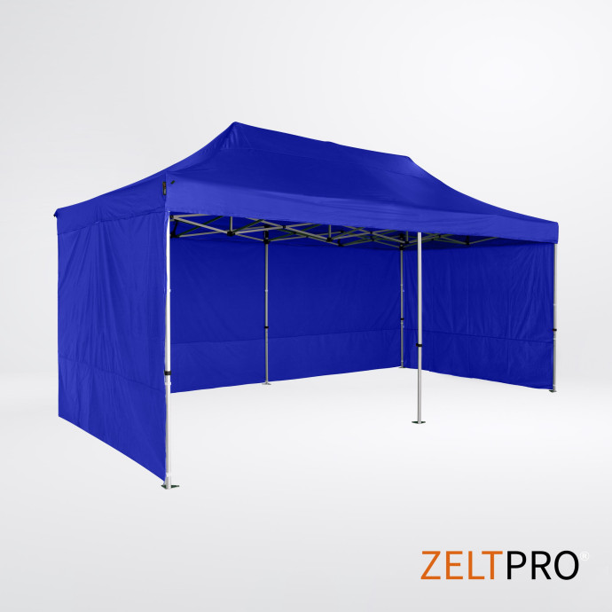 Prekybinė Palapinė 4x8 Mėlyna Zeltpro TITAN iš dešinės pusės
