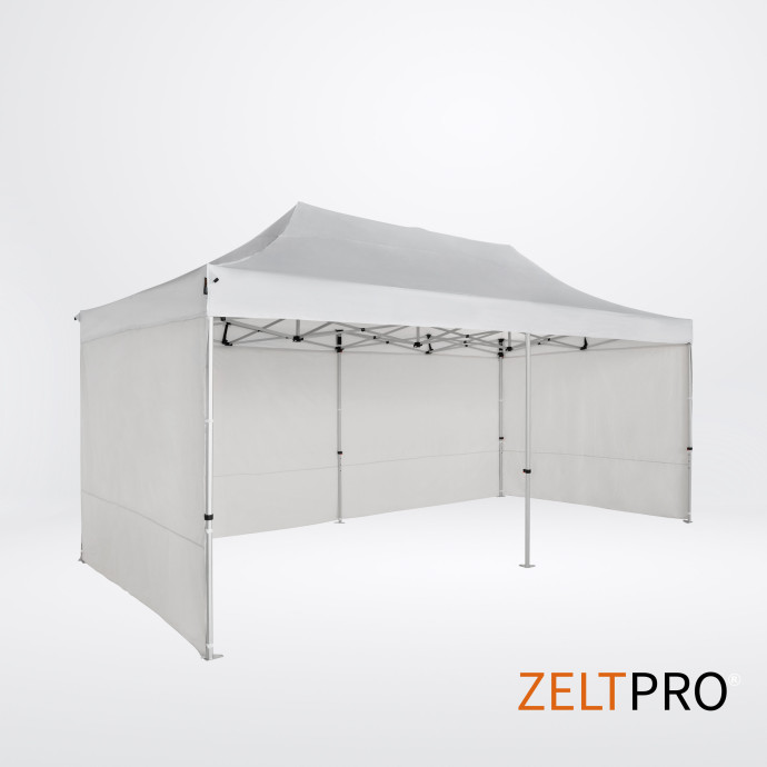 Prekybinė Palapinė 3x6 Balta Zeltpro TITAN iš dešinės pusės