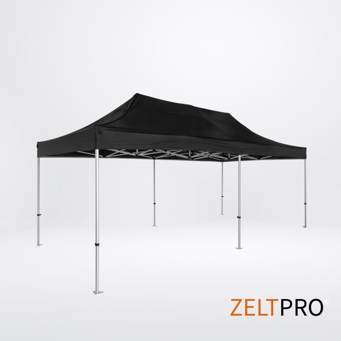 Prekybinė Palapinė 3x6 Juoda Zeltpro TITAN iš kairės pusės