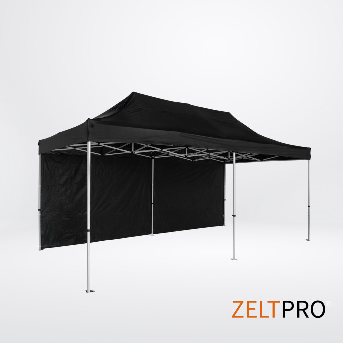 Prekybinė Palapinė 3x6 Juoda Zeltpro TITAN iš galo