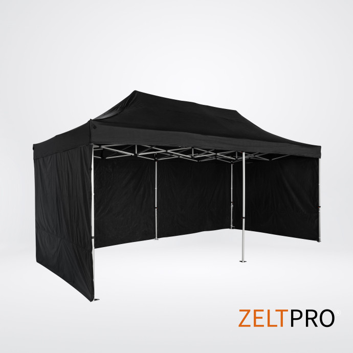 Prekybinė Palapinė 3x6 Juoda Zeltpro TITAN iš dešinės pusės