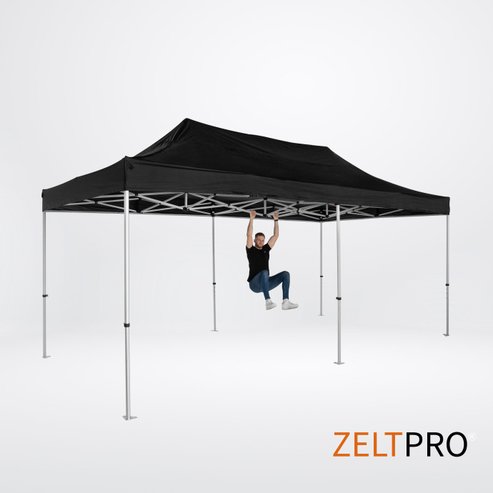 Prekybinė Palapinė 3x6 Juoda Zeltpro TITAN iš šono