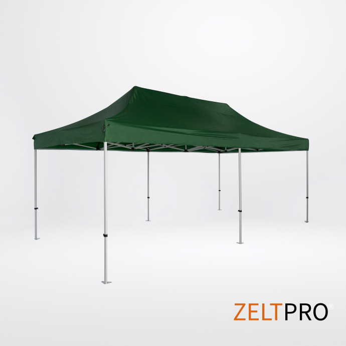 Prekybinė Palapinė 3x6 Žalia Zeltpro TITAN iš kairės pusės