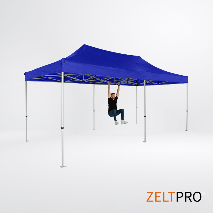 Prekybinė Palapinė 3x6 Mėlyna Zeltpro TITAN iš šono