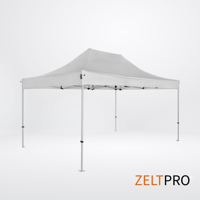 Prekybinė Palapinė 3x4,5 Balta Zeltpro TITAN iš kairės pusės