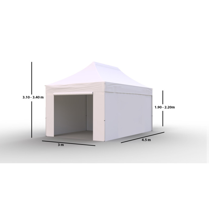 Prekybinė Palapinė 3x4,5 Balta Zeltpro TITAN iš viršaus