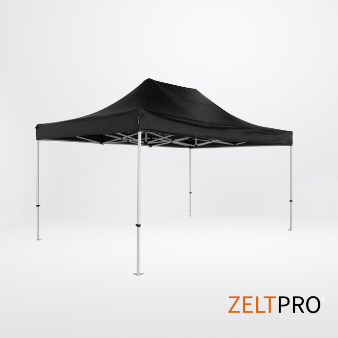Prekybinė Palapinė 3x4,5 Juoda Zeltpro TITAN iš kairės pusės