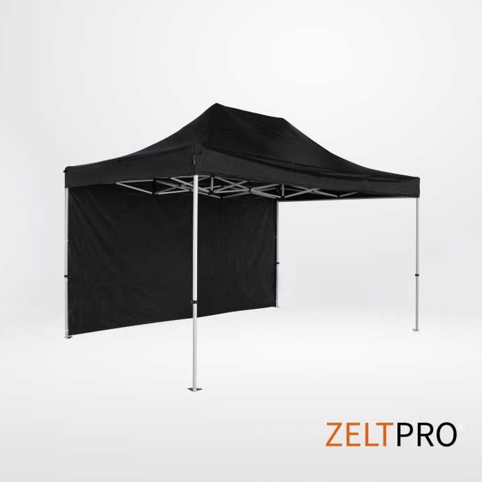 Prekybinė Palapinė 3x4,5 Juoda Zeltpro TITAN iš galo