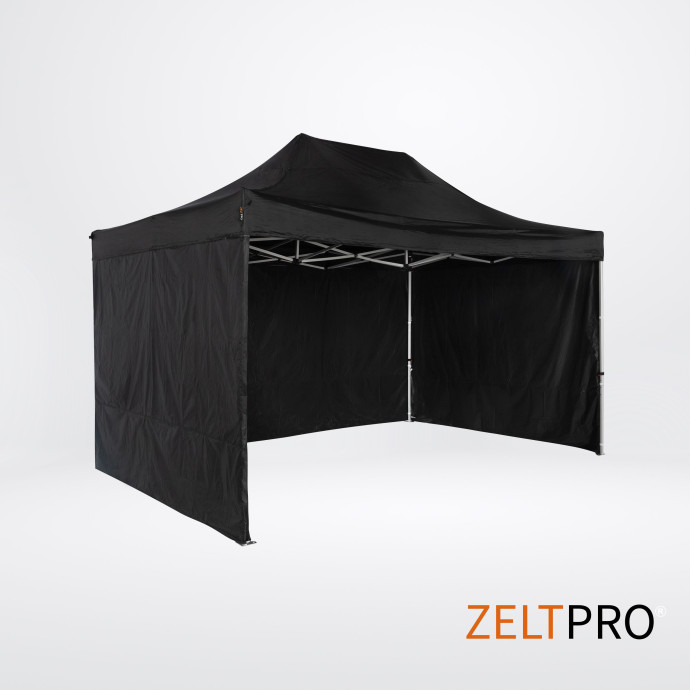 Prekybinė Palapinė 3x4,5 Juoda Zeltpro TITAN iš dešinės pusės