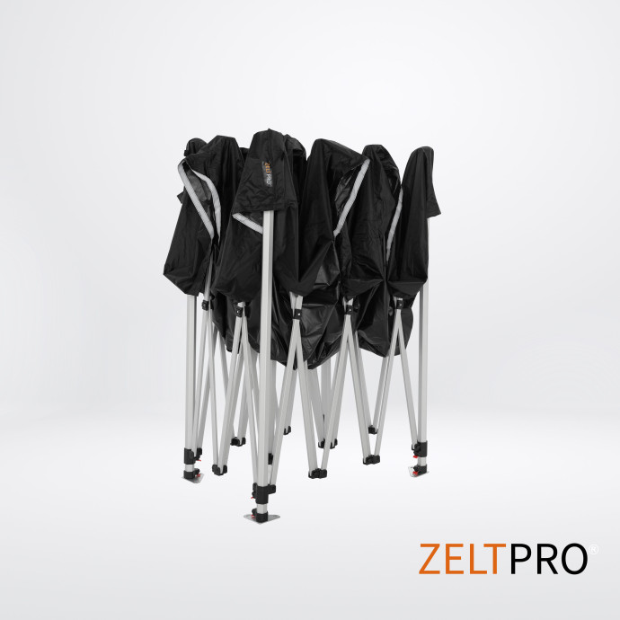 Prekybinė Palapinė 3x4,5 Juoda Zeltpro TITAN iš šono