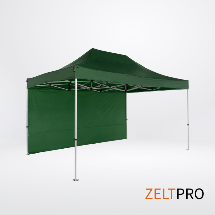 Prekybinė Palapinė 3x4,5 Žalia Zeltpro TITAN iš galo