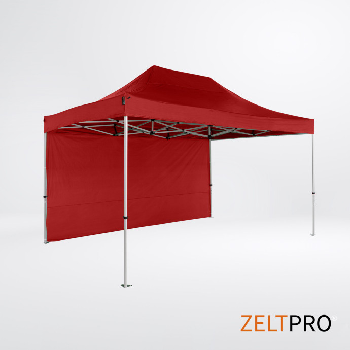 Prekybinė Palapinė 3x4,5 Raudona Zeltpro TITAN iš galo