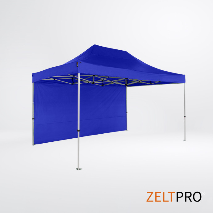 Prekybinė Palapinė 3x4,5 Mėlyna Zeltpro TITAN iš galo