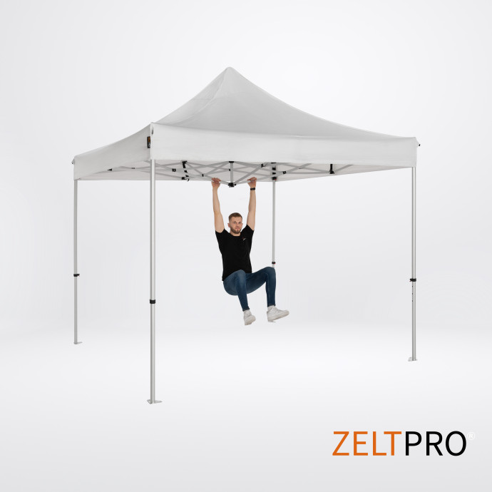 Prekybinė Palapinė 3x3 Balta Zeltpro TITAN iš galo
