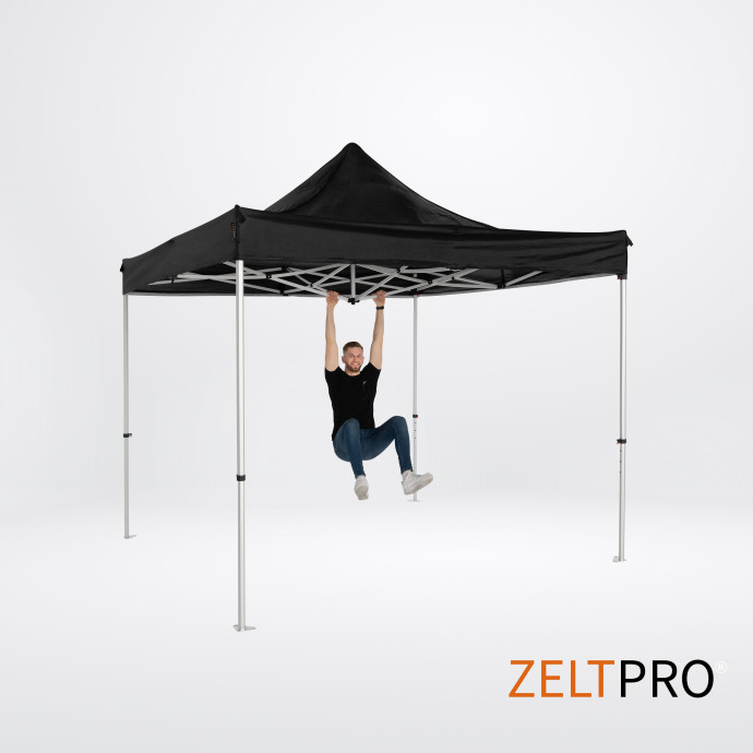 Prekybinė Palapinė 3x3 Juoda Zeltpro TITAN iš galo