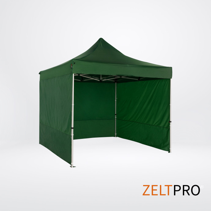 Prekybinė Palapinė 3x3 Žalia Zeltpro TITAN iš galo