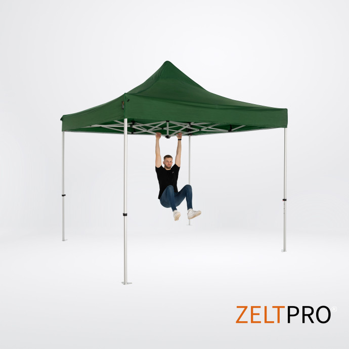 Prekybinė Palapinė 3x3 Žalia Zeltpro TITAN iš dešinės pusės