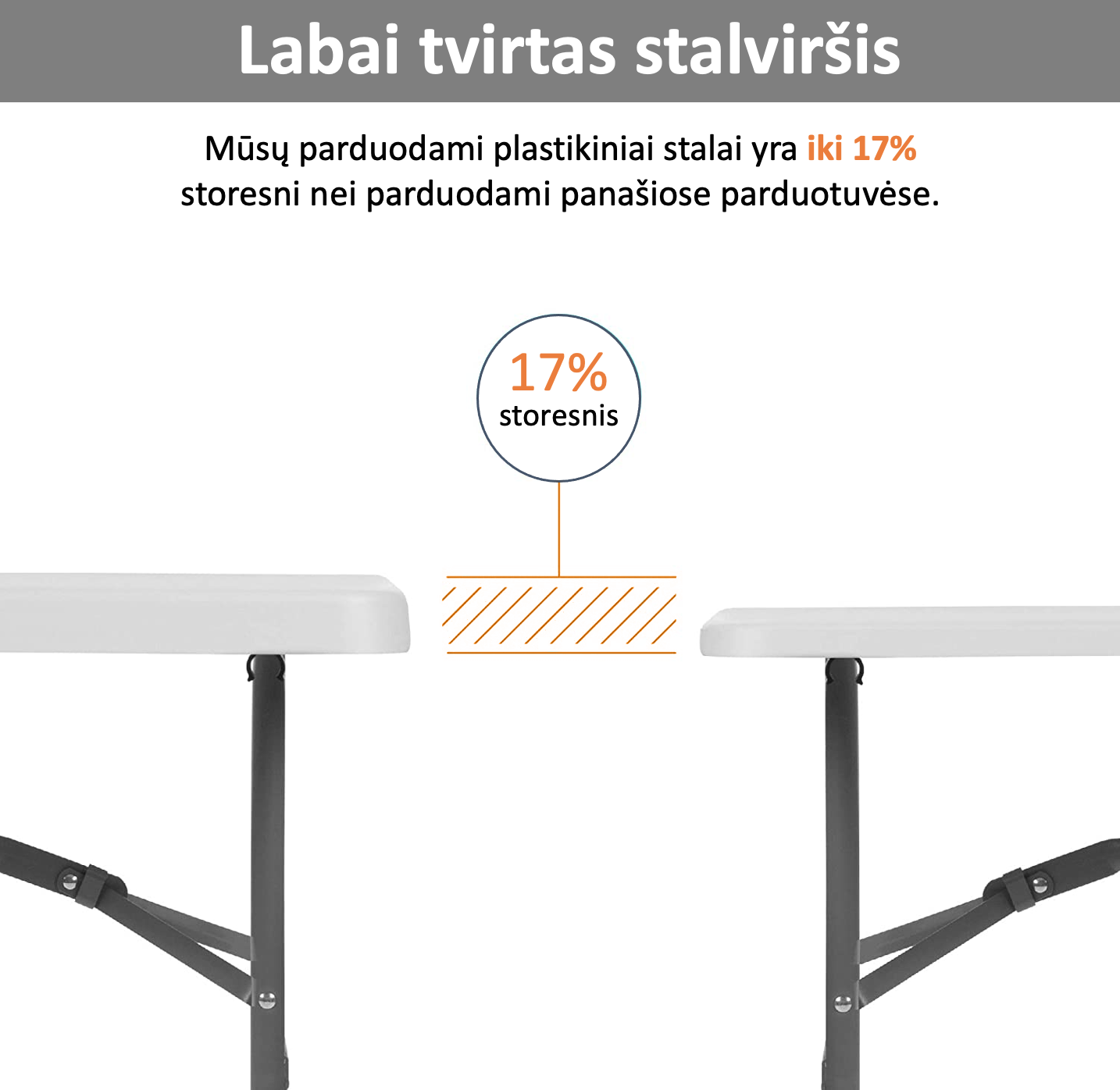 Sulankstomų baldų komplektas: Stalas 240 baltas, 10 kėdžių Europa baltų