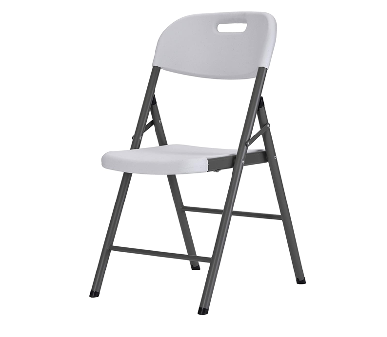 Sulankstomų baldų komplektas: Stalas 150 baltas, 8 kėdės Premium baltos