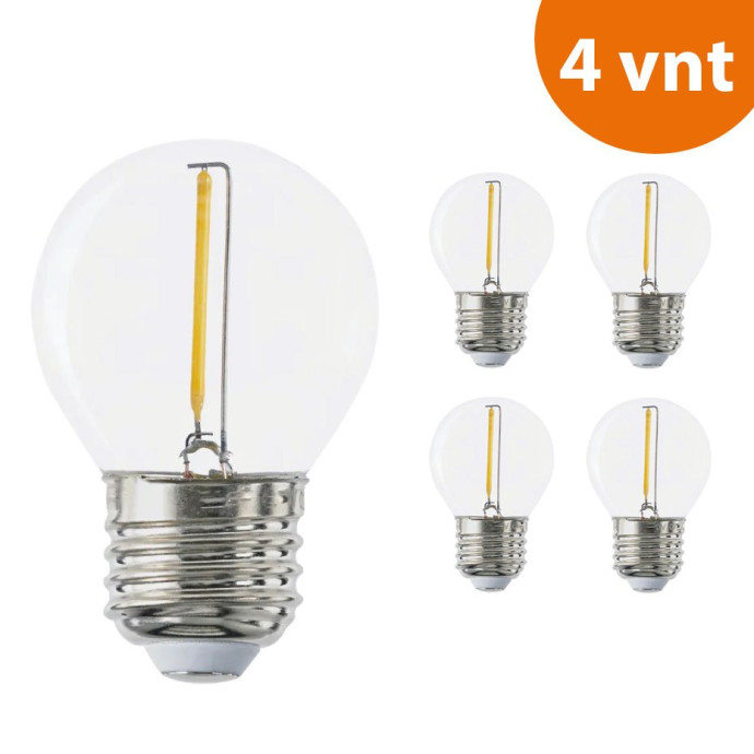 Atsarginė LED lemputė 1 W E27 (G45) GLOW modeliui (4 vnt)