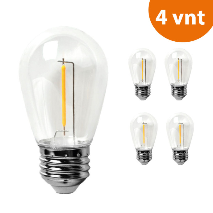 Atsarginė LED lemputė 1 W E27 (S14) DROP modeliui (4 vnt)