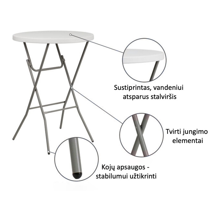 Sulankstomas baro stalas D80