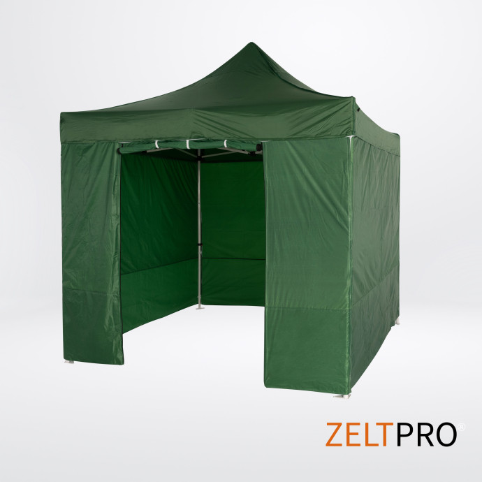 Prekybinė Palapinė 2x2 Žalia Zeltpro PROFRAME iš šono