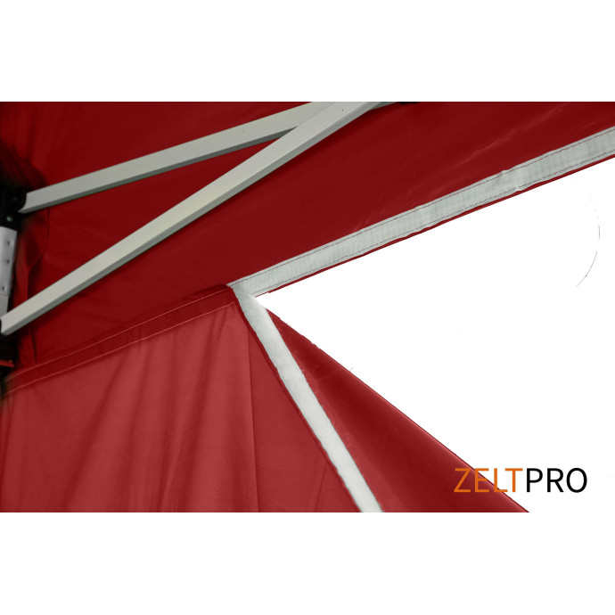 Prekybinė Palapinė 2x2 Raudona Zeltpro PROFRAME rėmo kampai